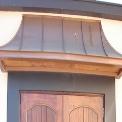 Copper Door Awning