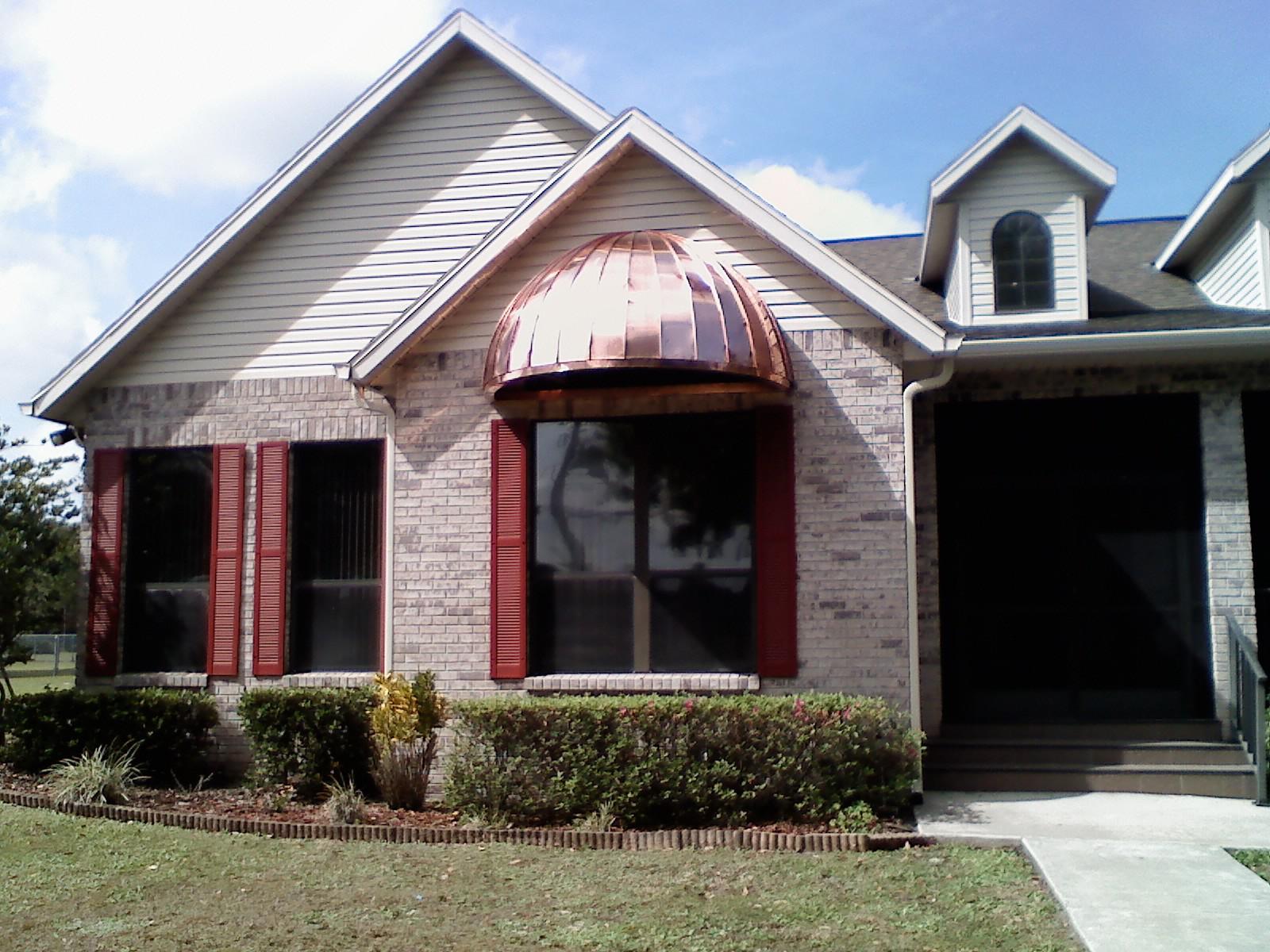 Copper Window Awning