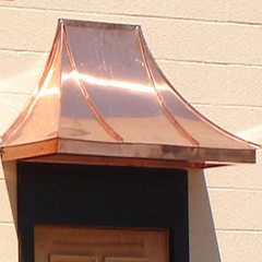Copper Door Awning