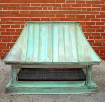 Copper Chimney Cap Patina